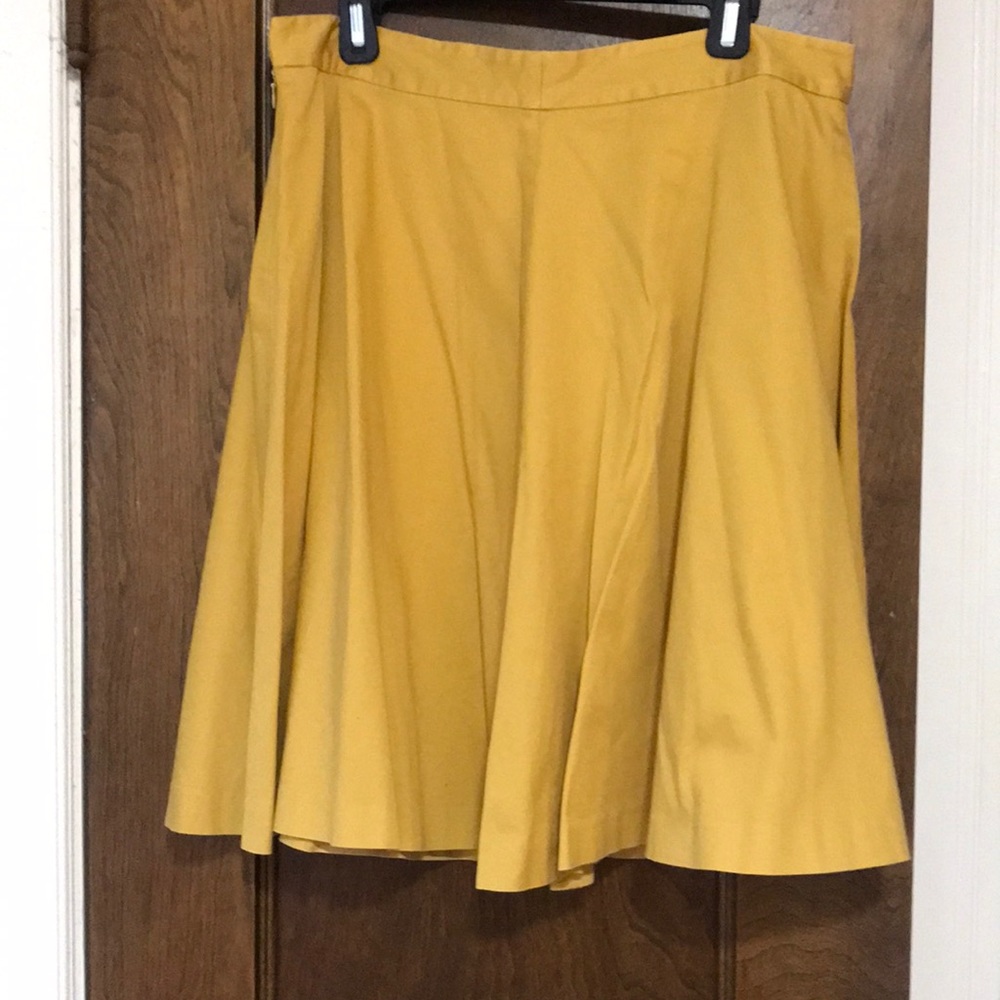 Golden yellow a-line skirt